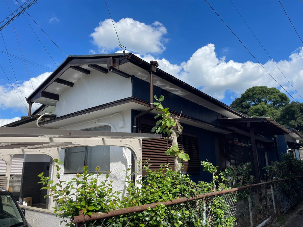 春日井市大手町　H様邸　外壁・屋根塗装・雨樋交換工事の塗装・塗り替え施工実績はこちら