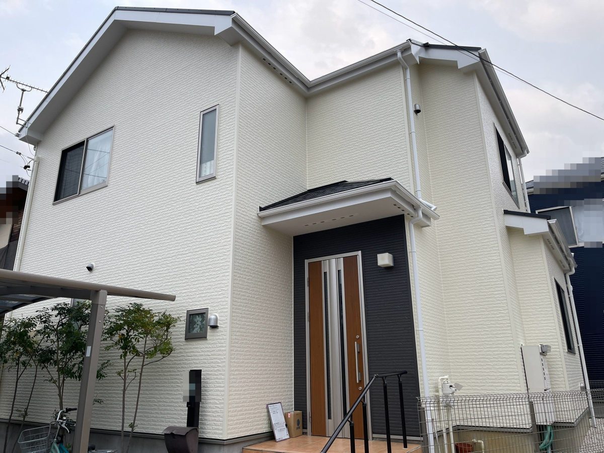 春日井市堀ノ内町　F様邸　外壁・屋根塗装・シロアリ予防工事の塗装・塗り替え施工実績はこちら