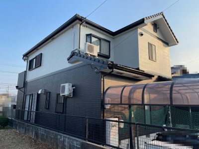 外壁塗装　ベランダ防水　貸家の塗替えに続き、ご自宅の塗替えをご依頼頂きました♪